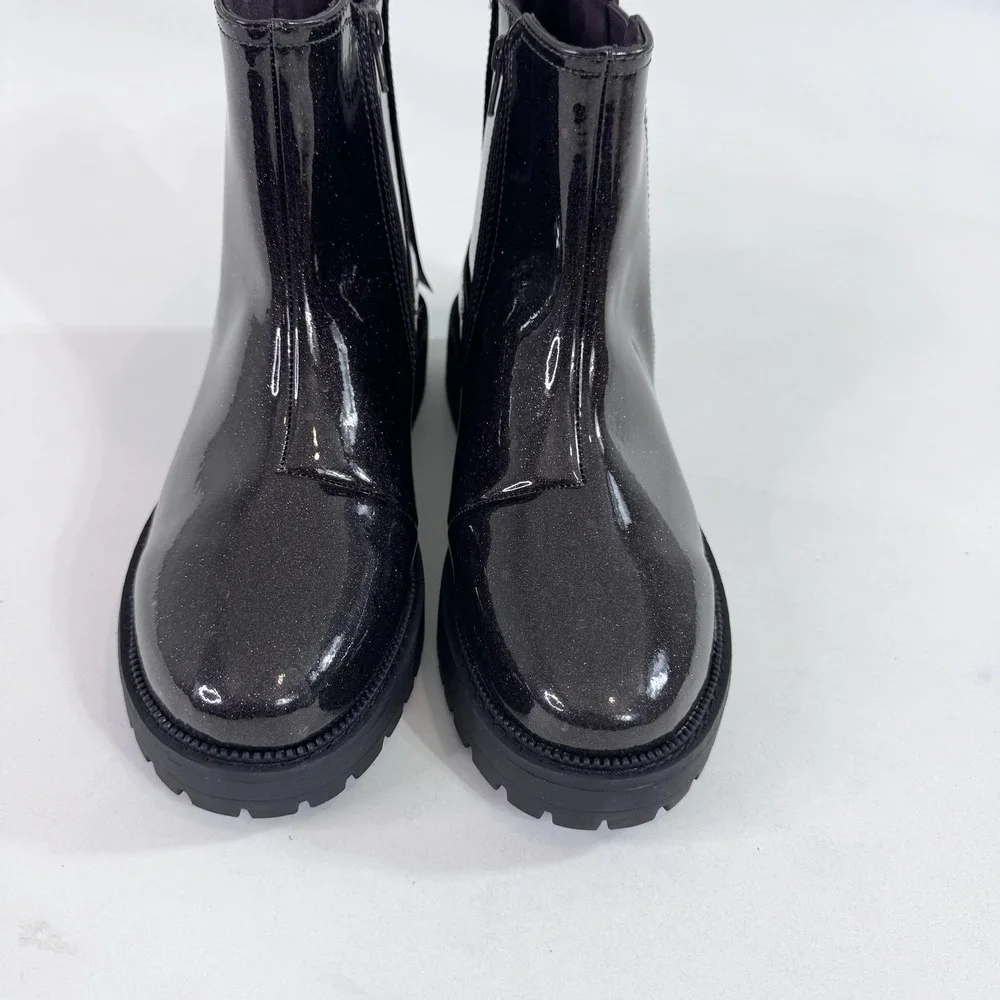 TOMS Youth Bennet Chelsea Boots Size‎ 5.5 Blackberry Confetti Glitter 10021545